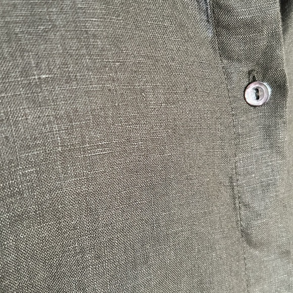 Eileen Fisher Handkerchief Linen Classic Collared Shirt - Picture 14 of 16